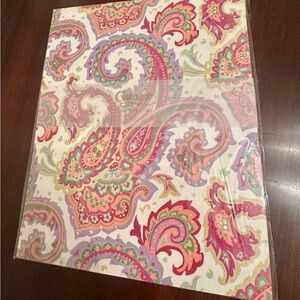 Caspari Paisley Presentatiom Two Pocket Folders Set of Four NEW
